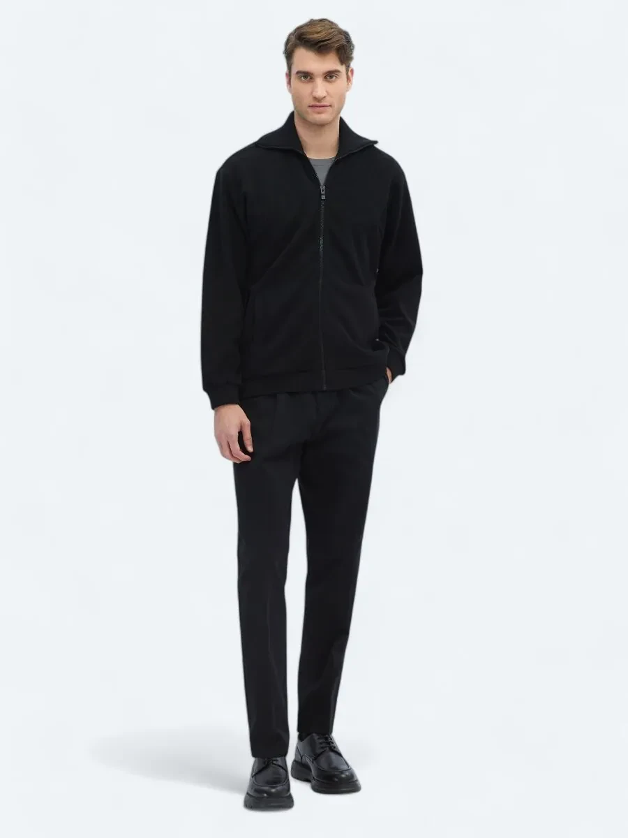 Black Turtleneck Sweatshirt - 2