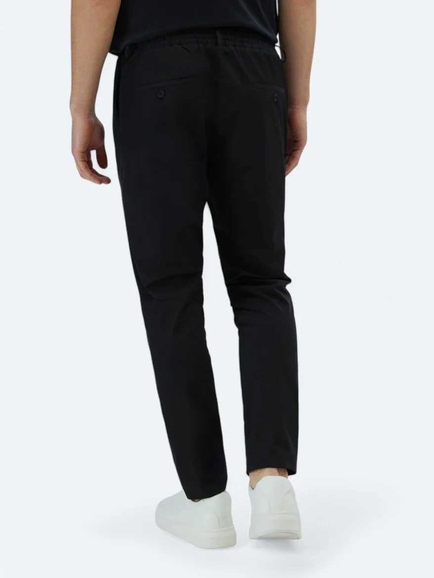 Black Weaving Casual Trousers 