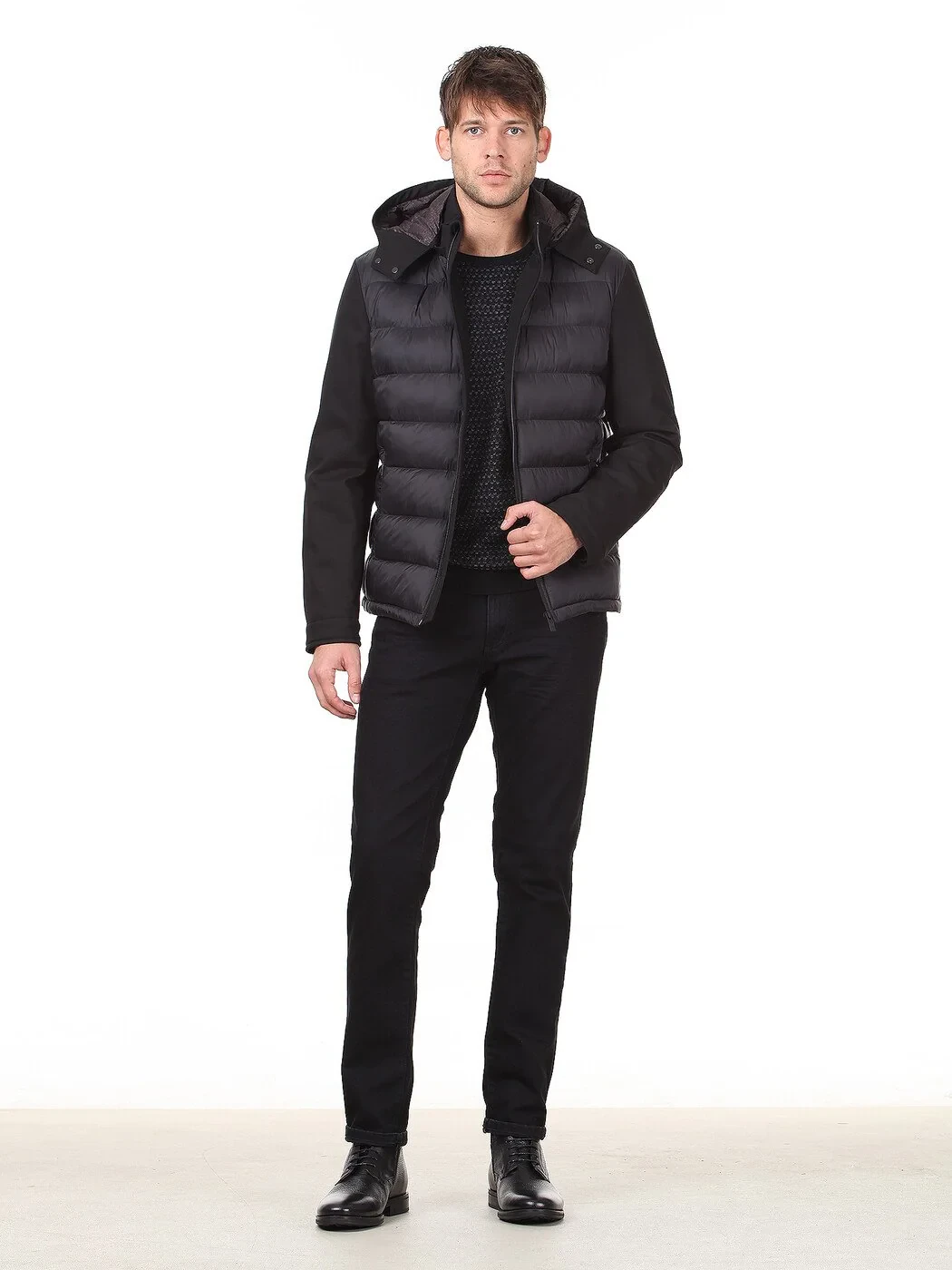 Black Weaving Coat - 3