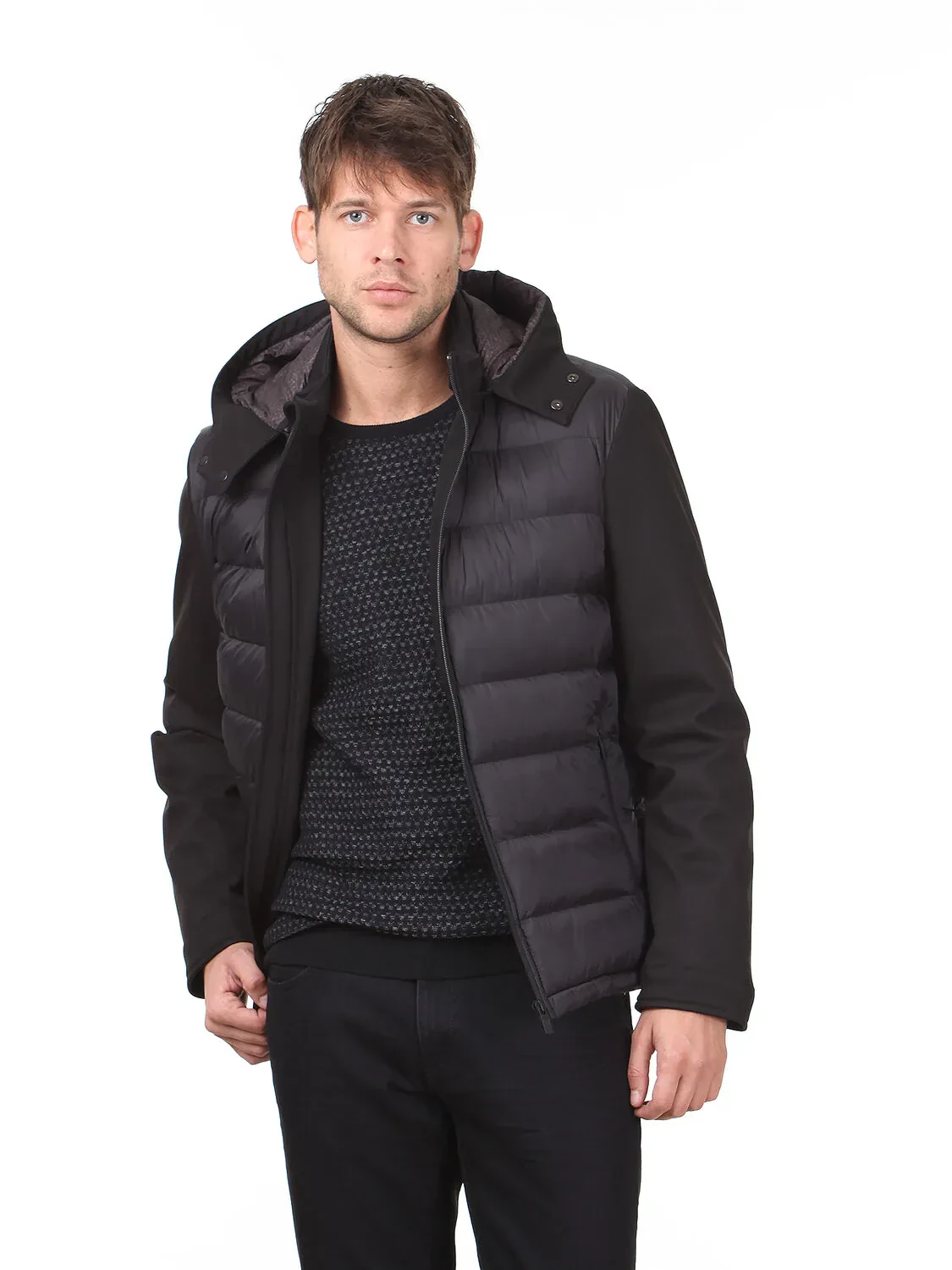 Black Weaving Coat - 4