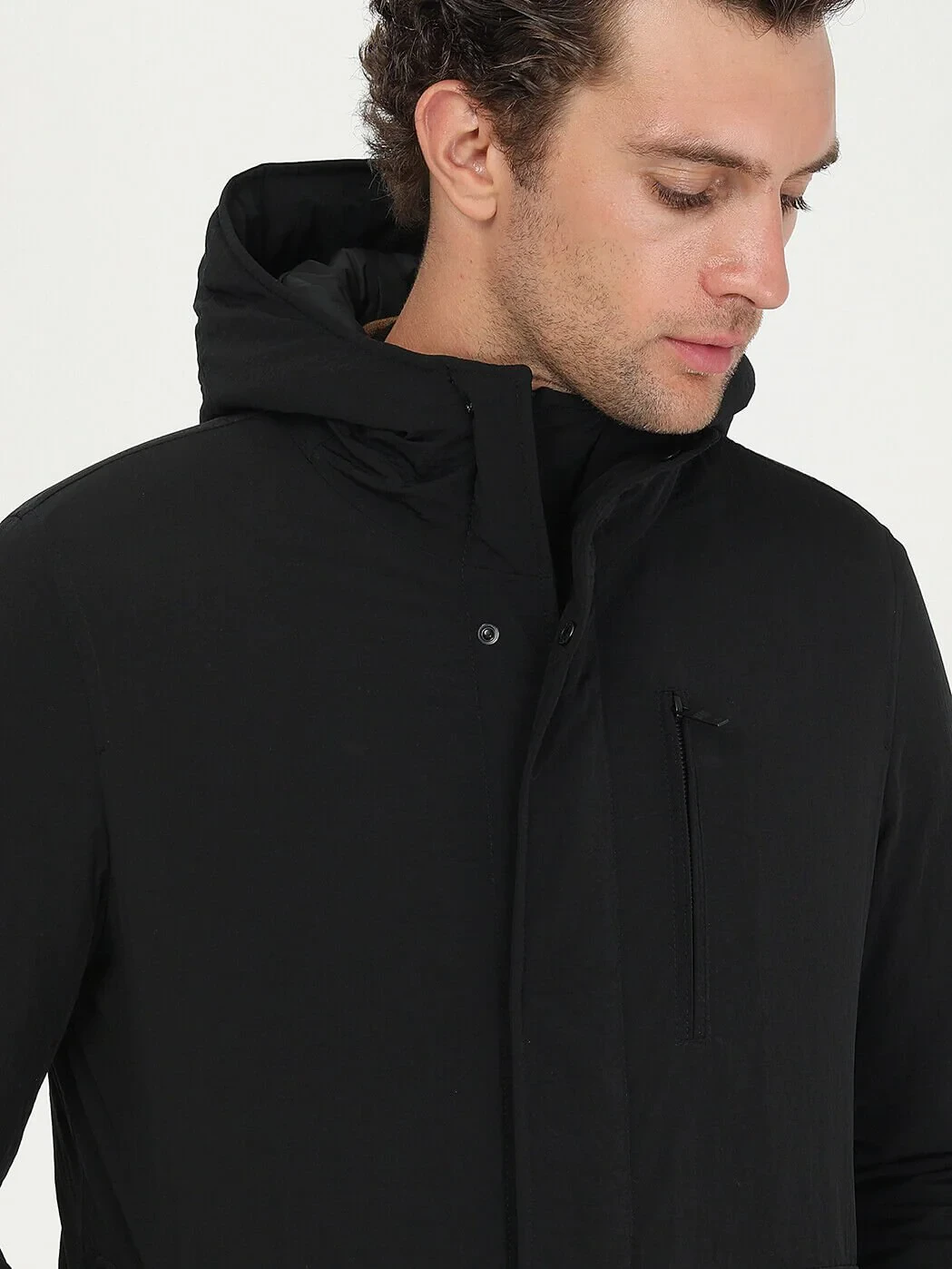 Black Weaving Coat - 5