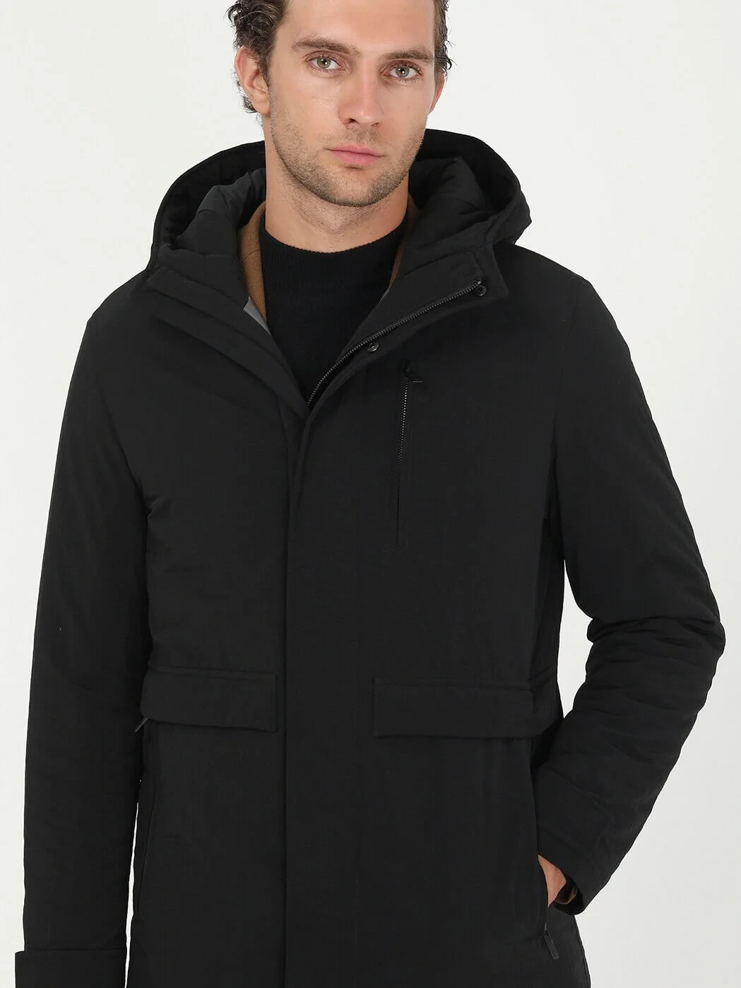 Black Weaving Coat - 6