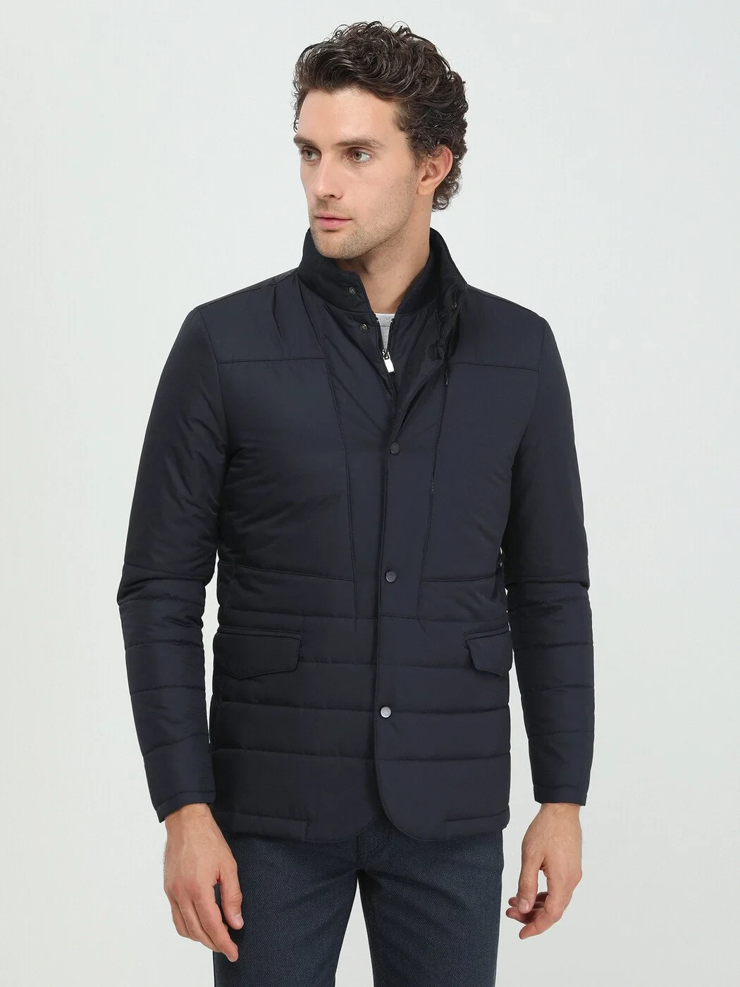 Black Weaving Coat - 1