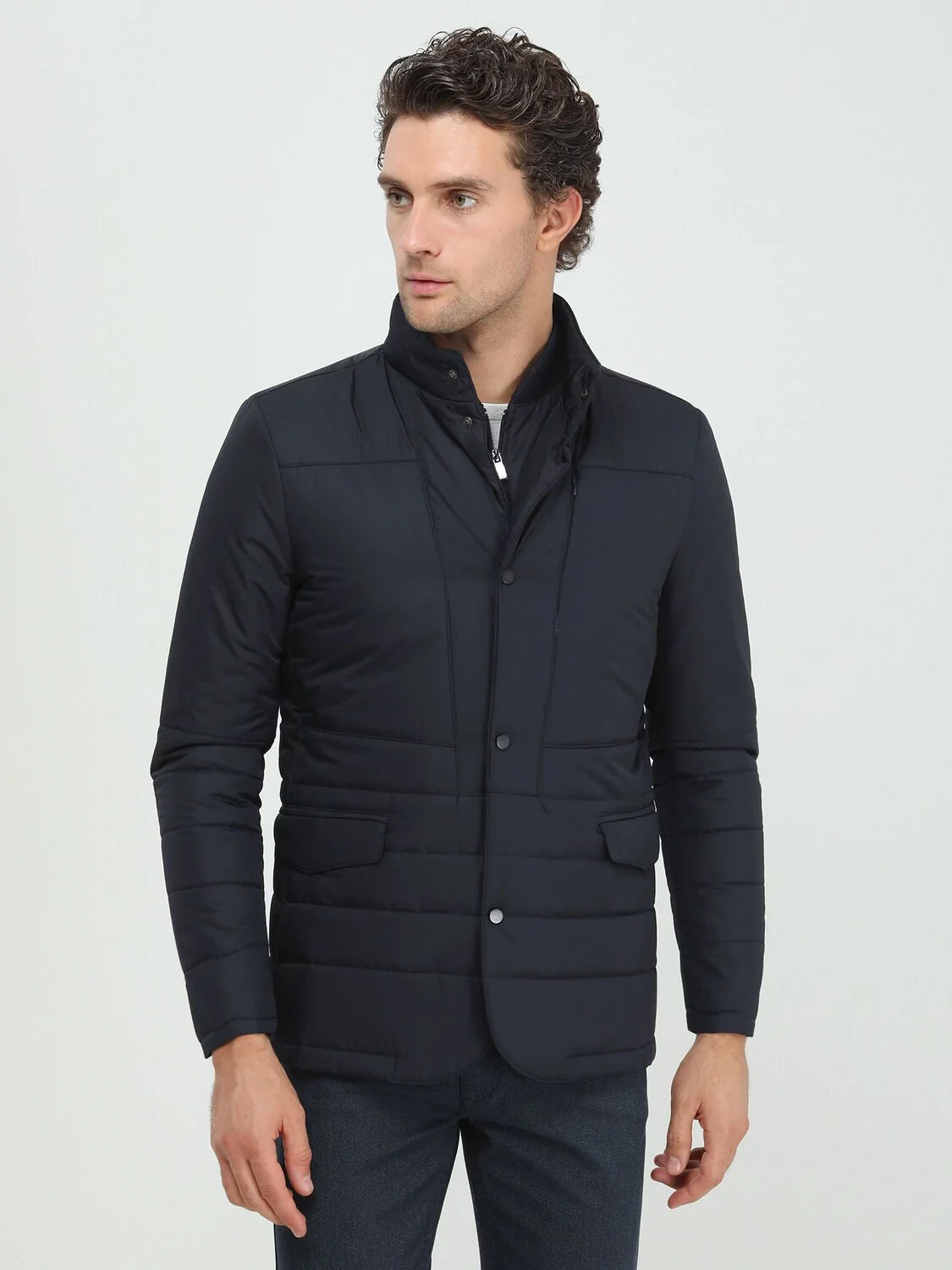 Black Weaving Coat - 1