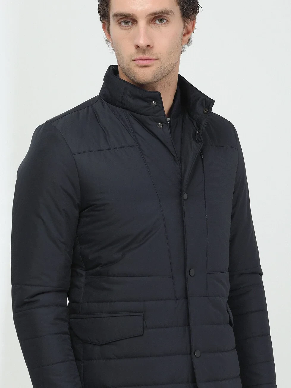 Black Weaving Coat - 3