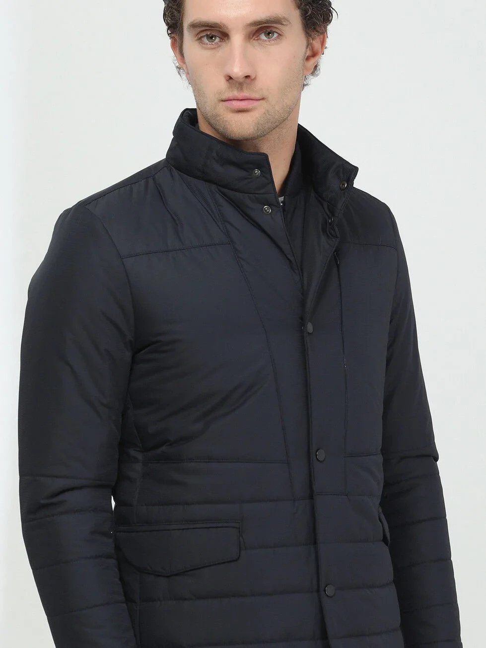 Black Weaving Coat - 3