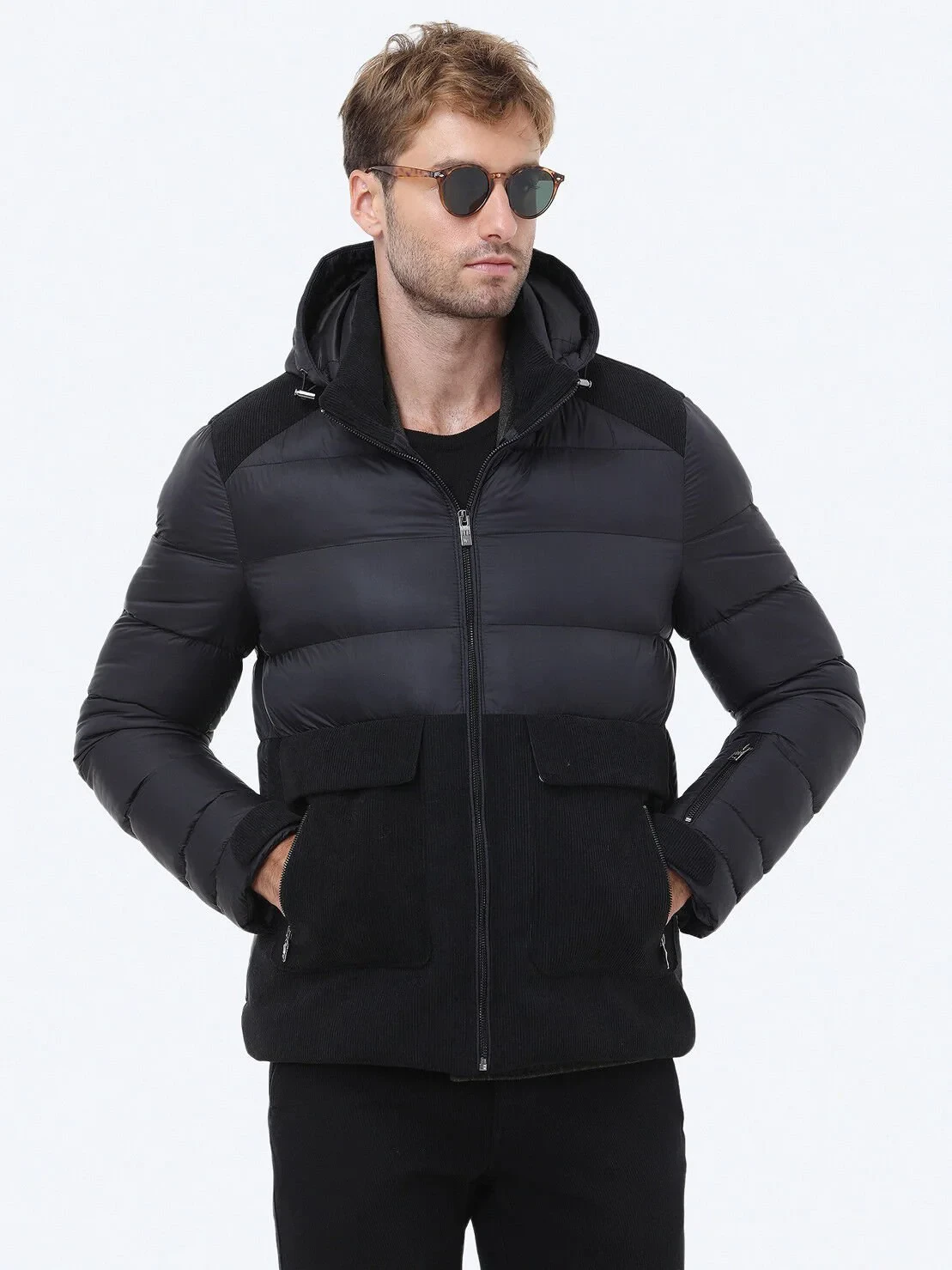 Black Weaving Coat - 1
