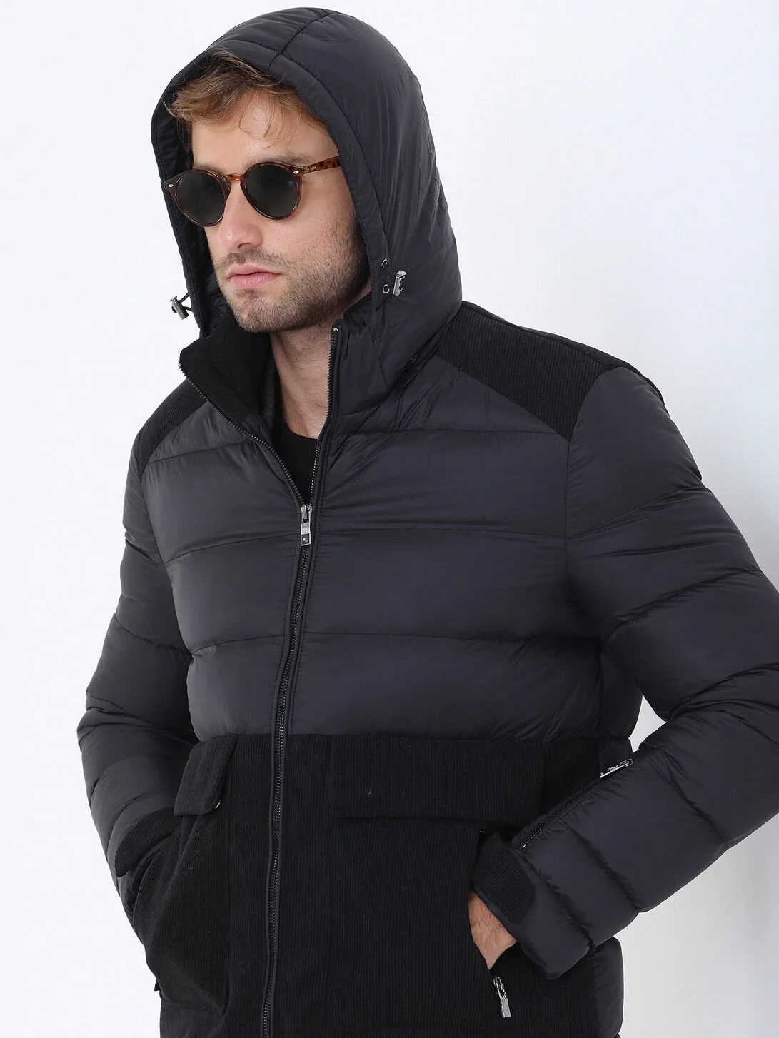 Black Weaving Coat - 2