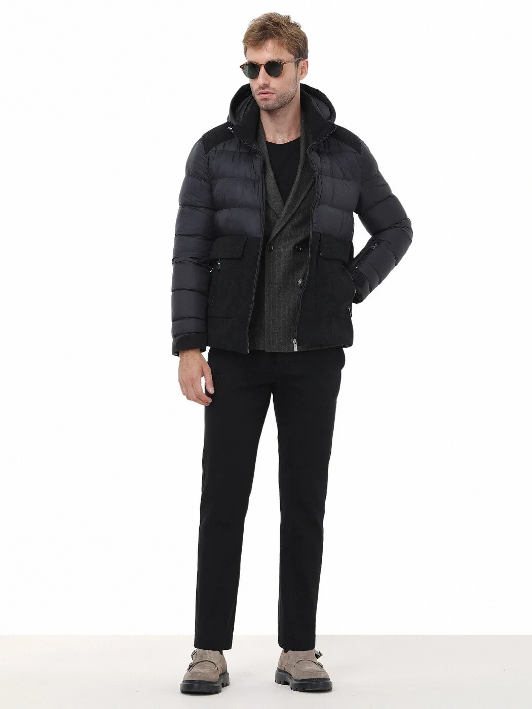 Black Weaving Coat - 3