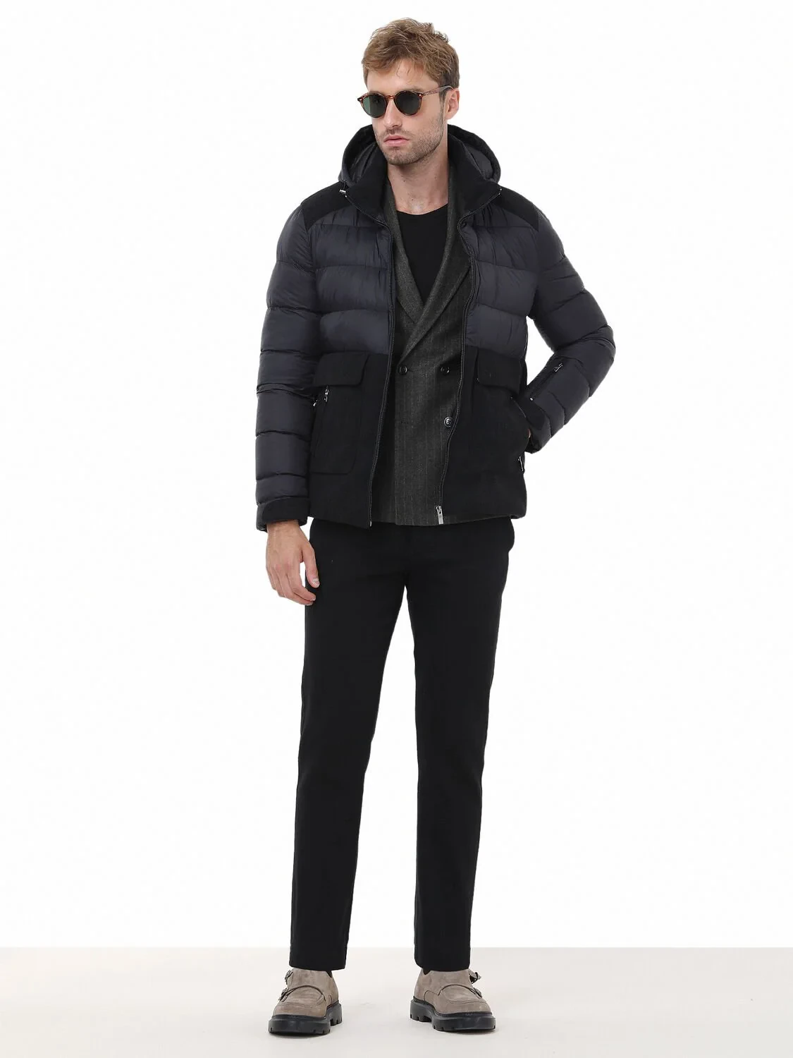 Black Weaving Coat - 3