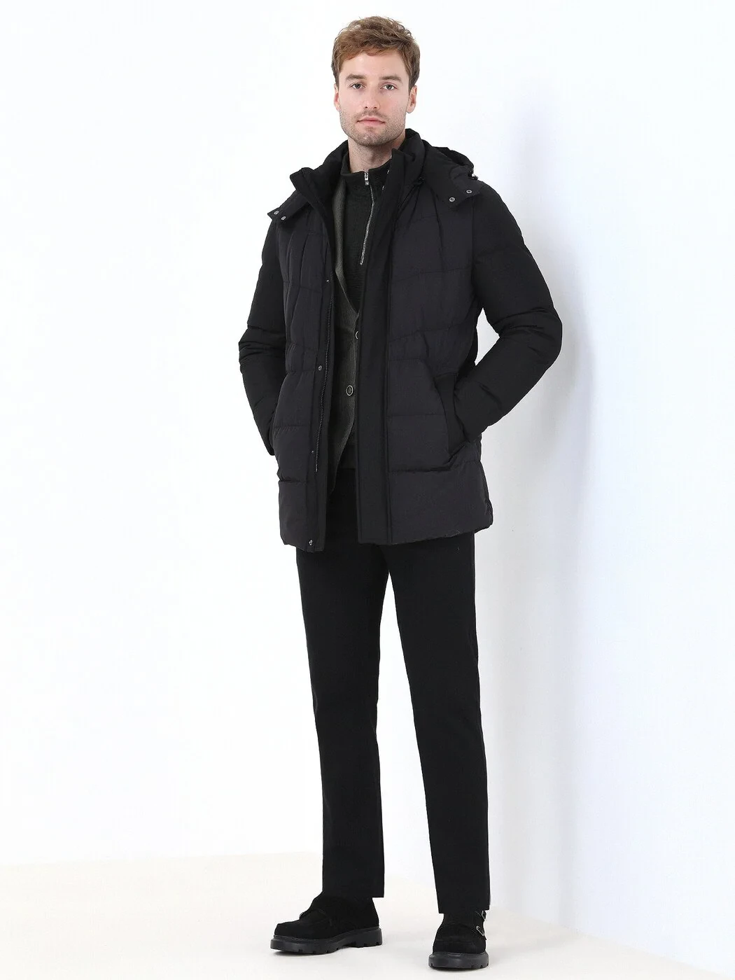 Black Weaving Coat - 2