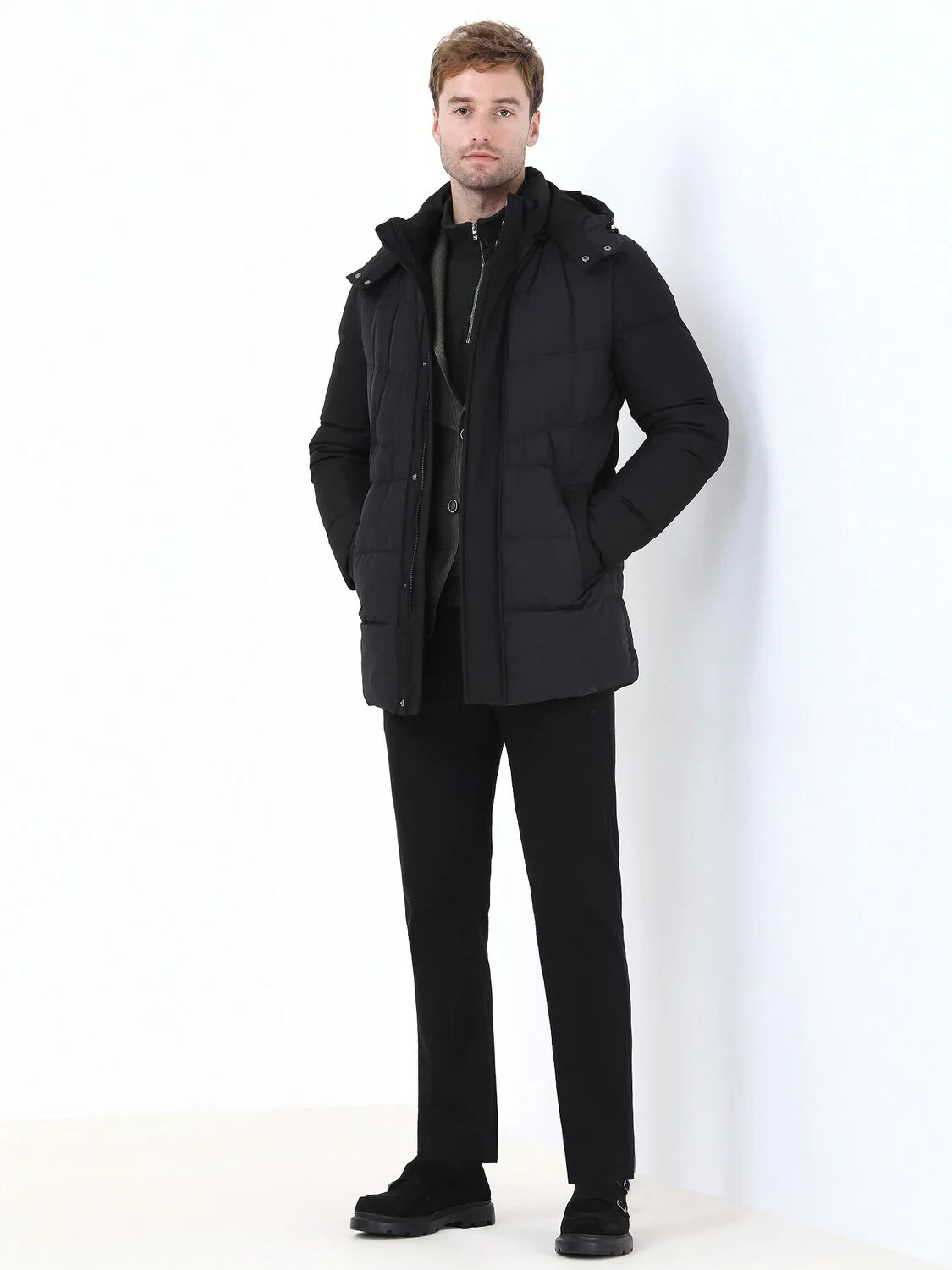 Black Weaving Coat - 2