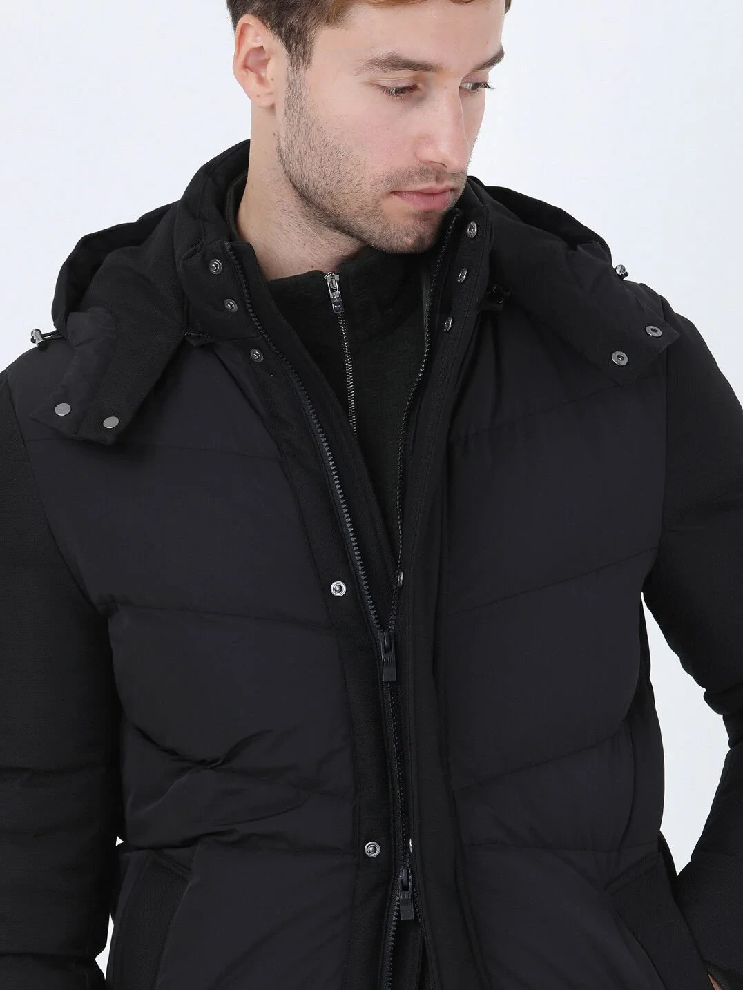 Black Weaving Coat - 5