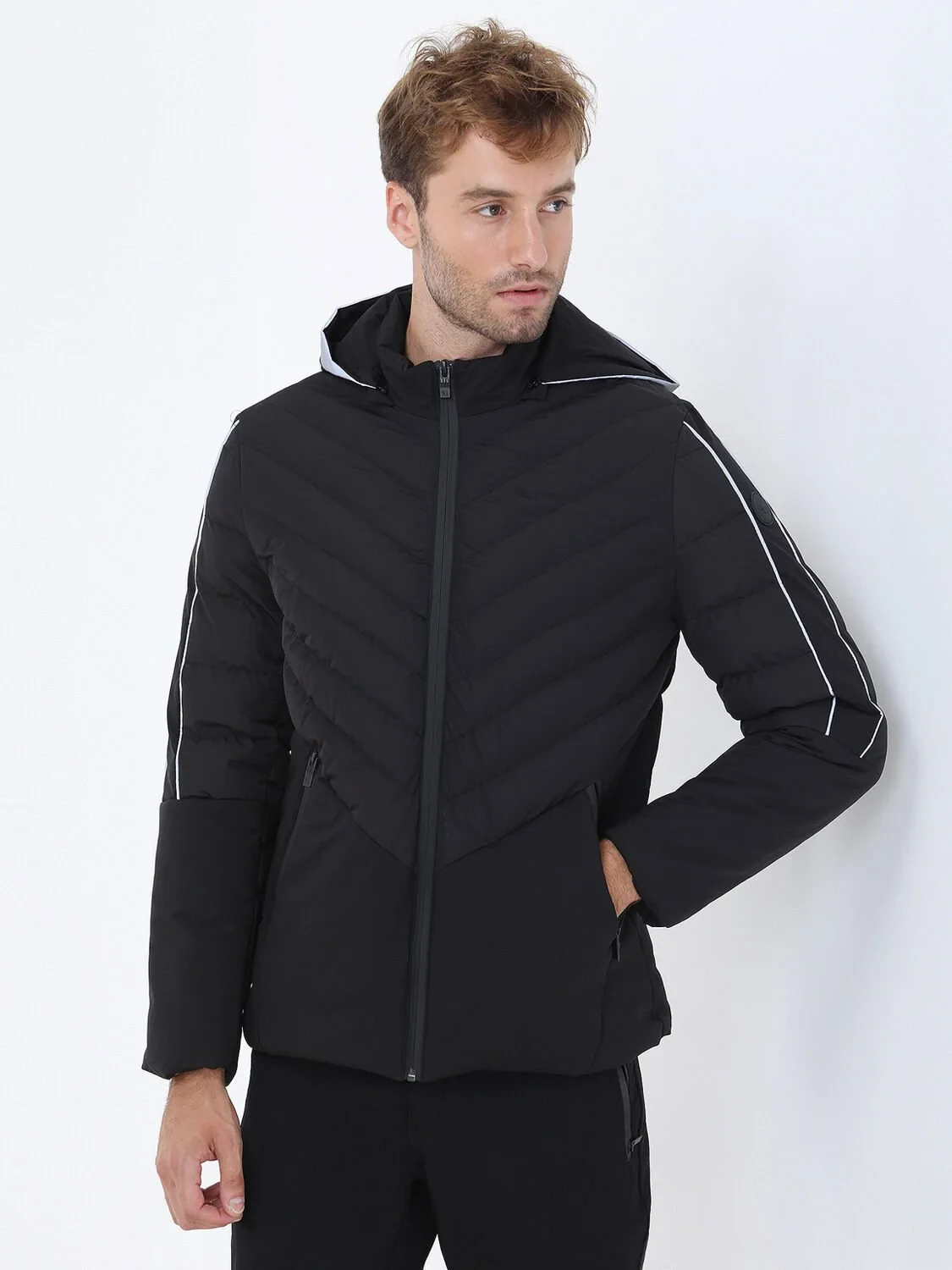 Black Weaving Coat - 1