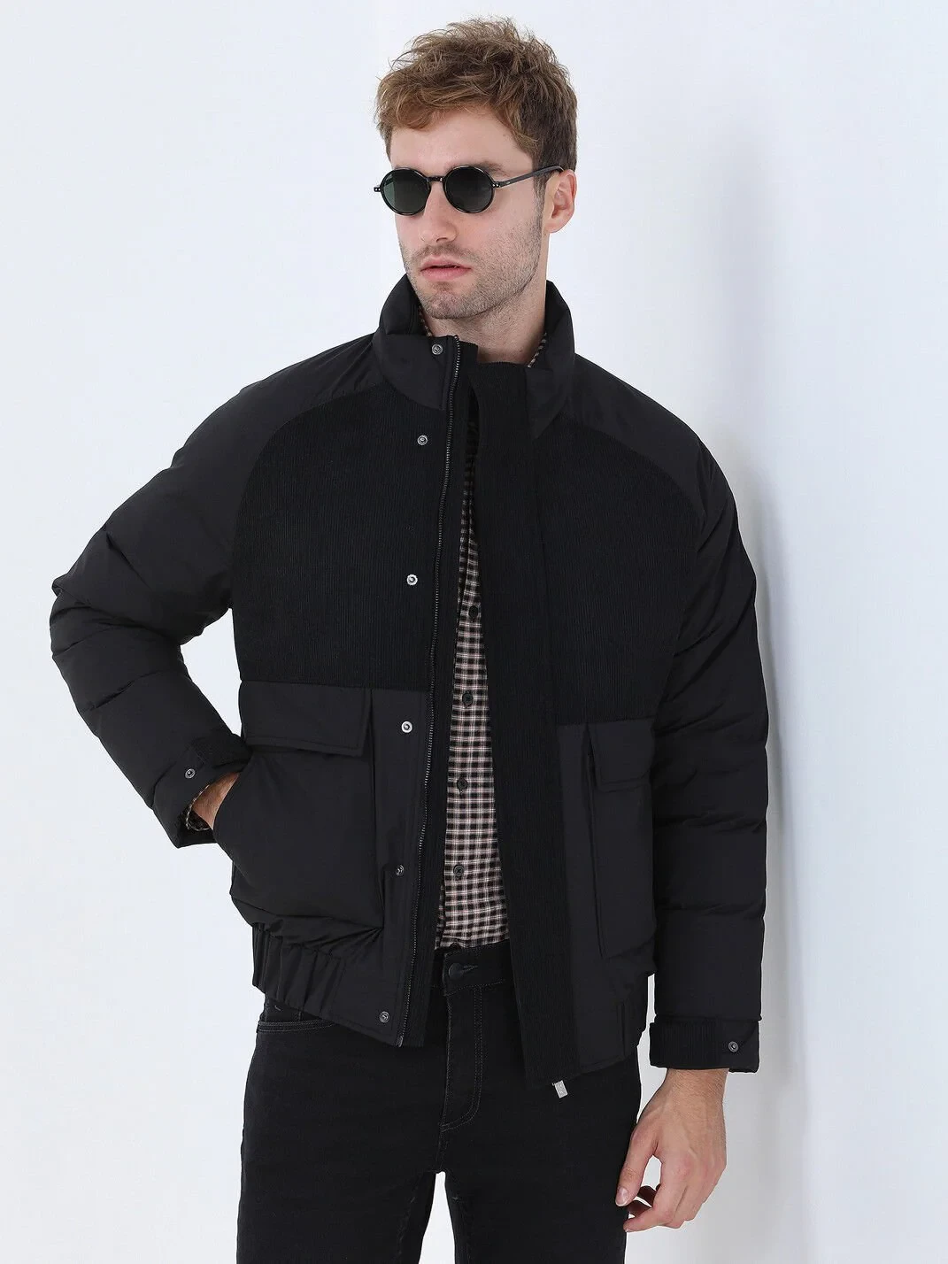 Black Weaving Coat - 1
