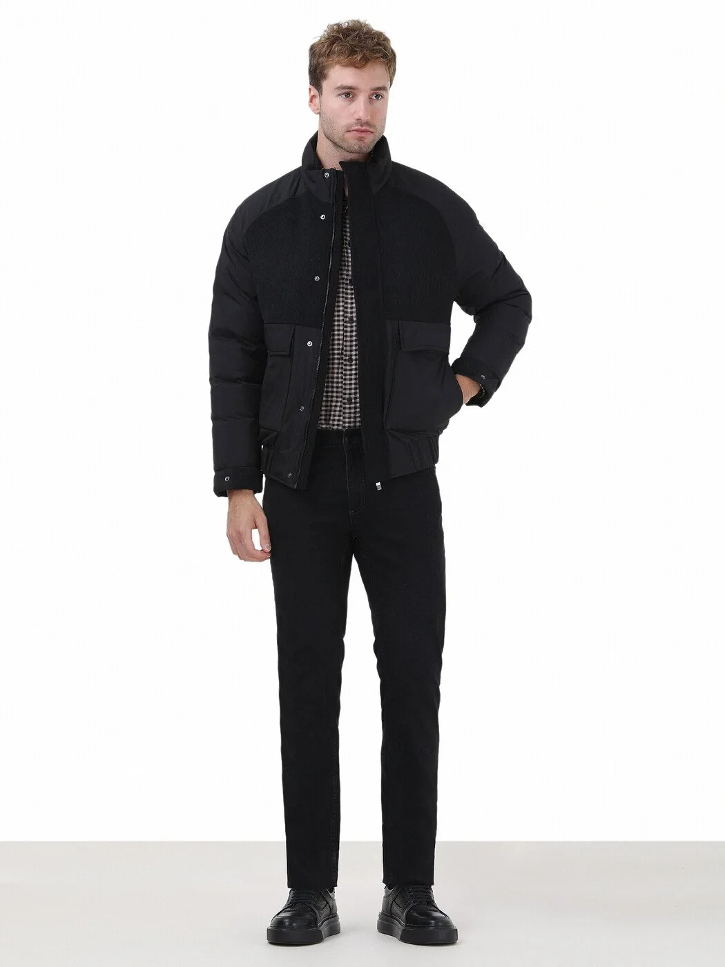 Black Weaving Coat - 2