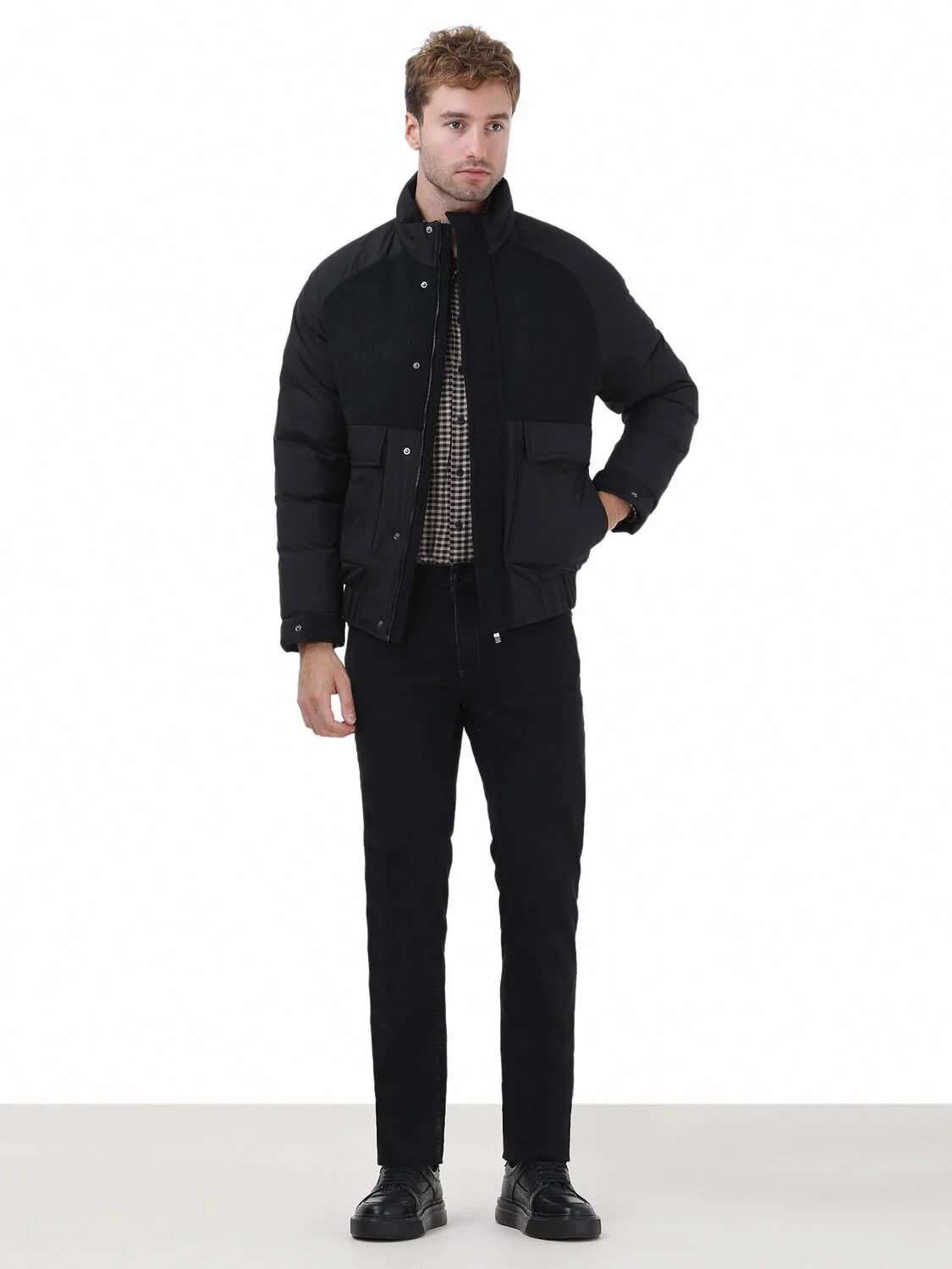 Black Weaving Coat - 2