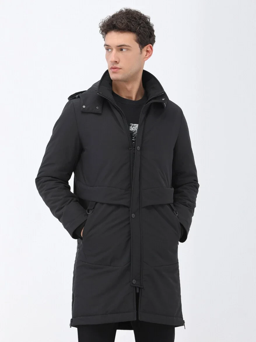 Black Weaving Coat - 1