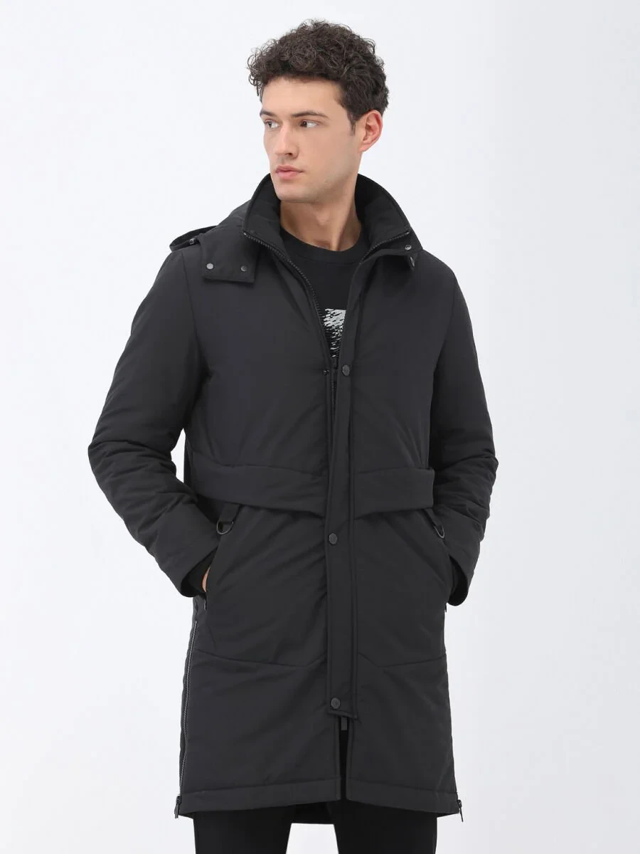 Black Weaving Coat - 1