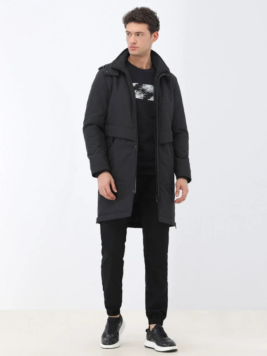 Black Weaving Coat - 2