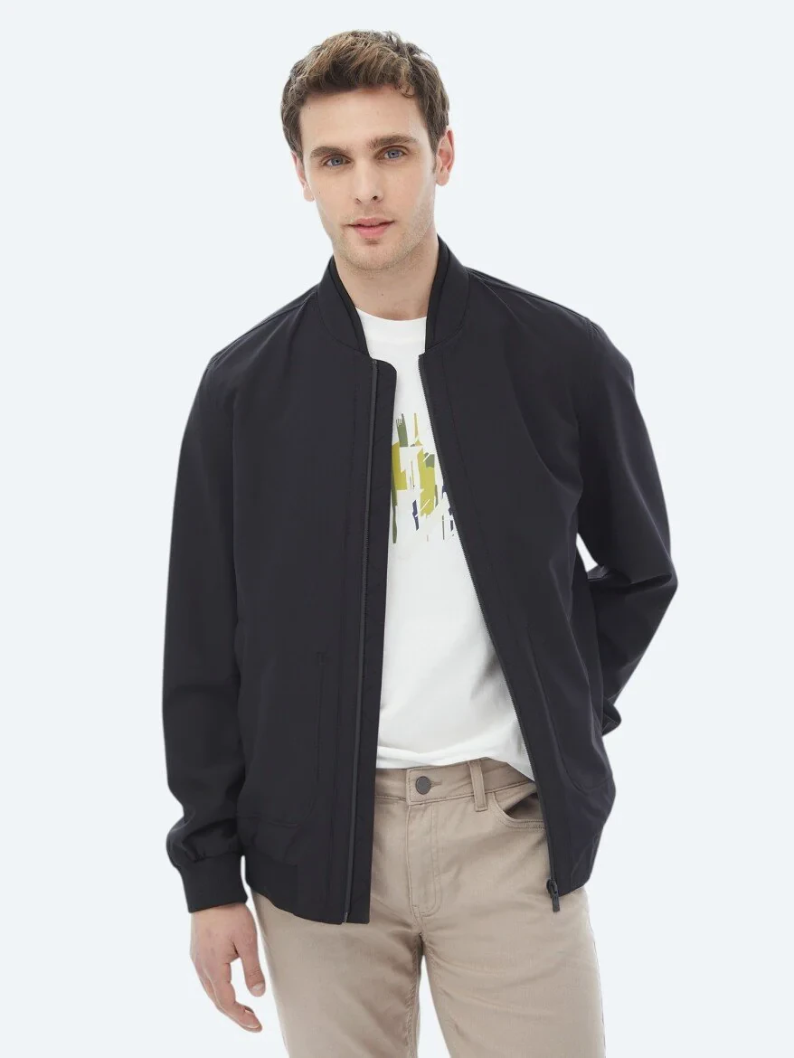 Black Weaving Coat - 1