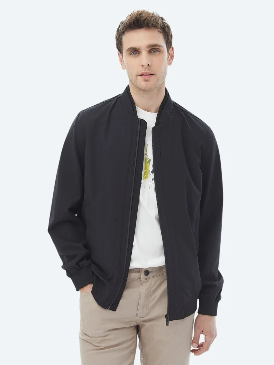 Black Weaving Coat 