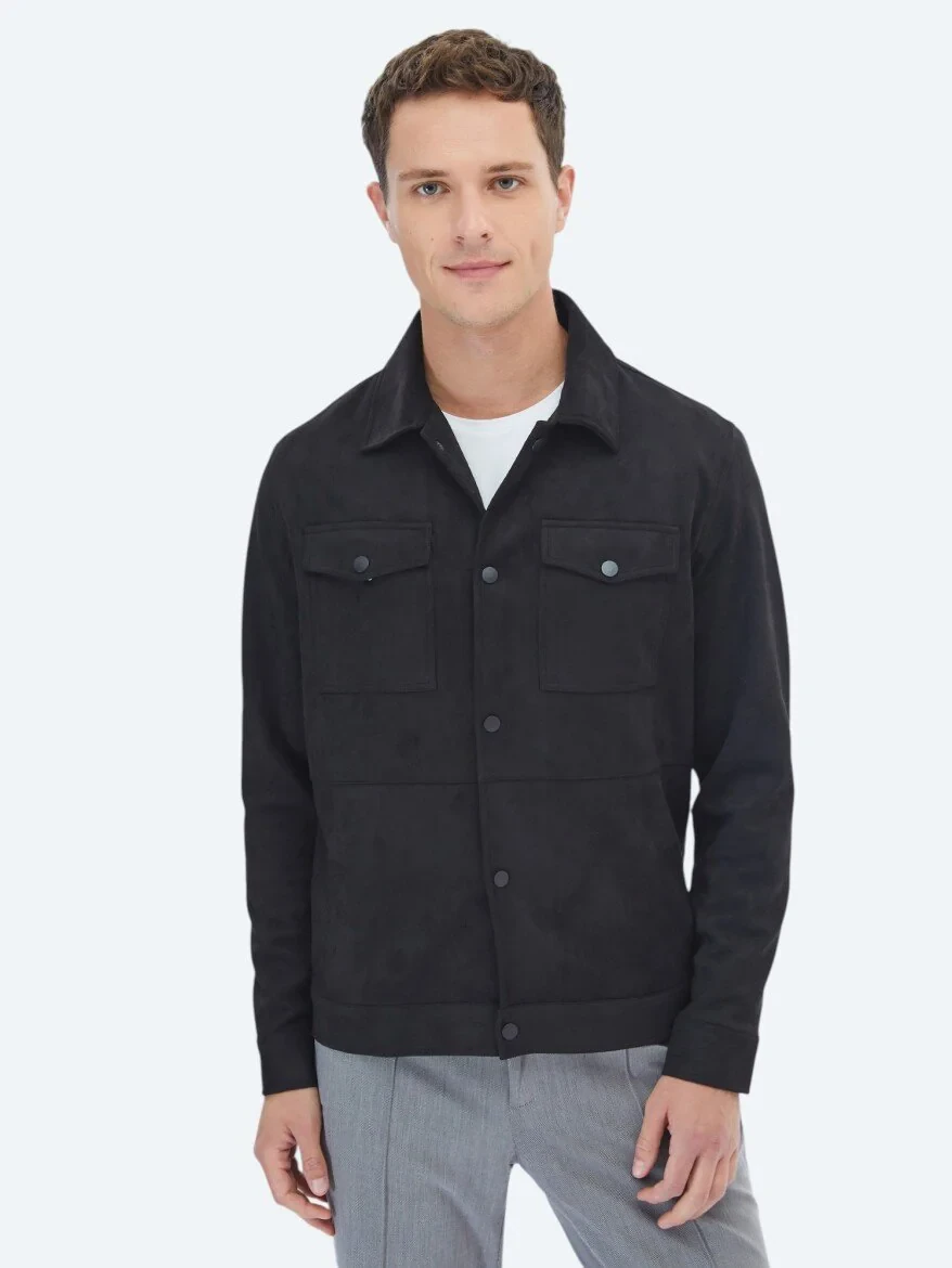 Black Weaving Coat - 1