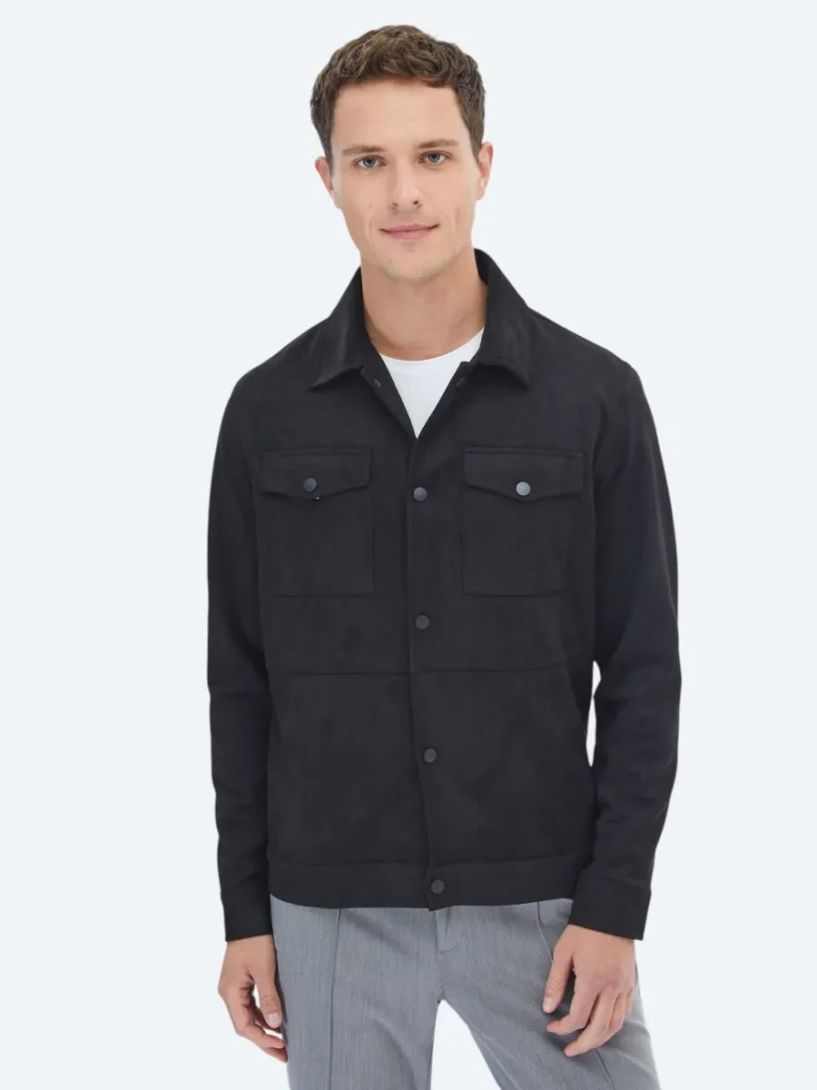 Black Weaving Coat - 1