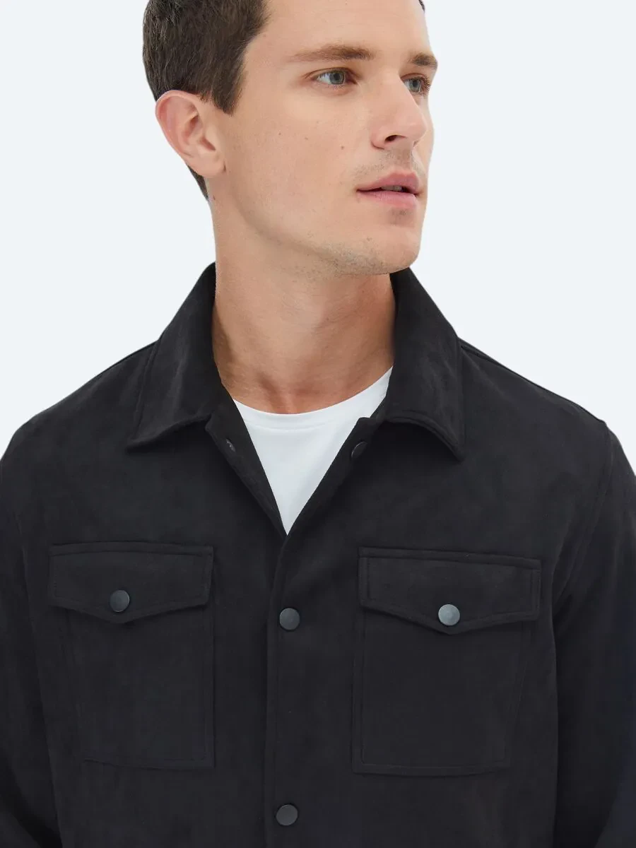 Black Weaving Coat - 3