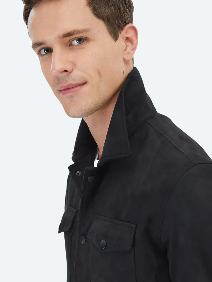 Black Weaving Coat - 5