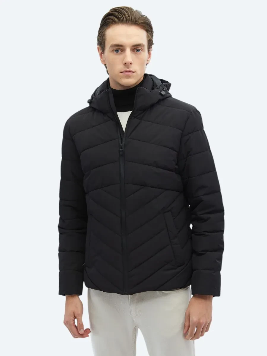 Black Weaving Coat - 1