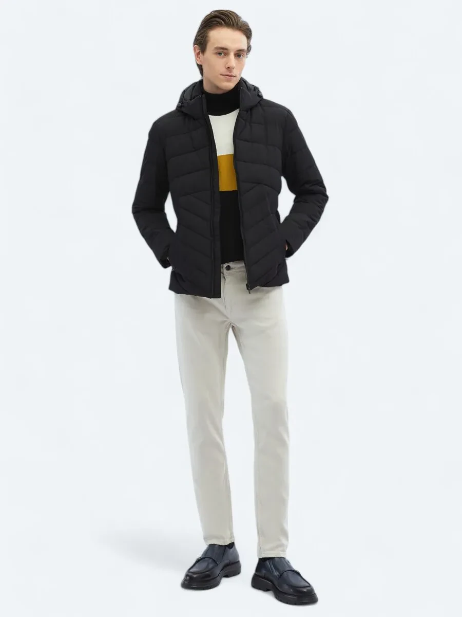 Black Weaving Coat - 2