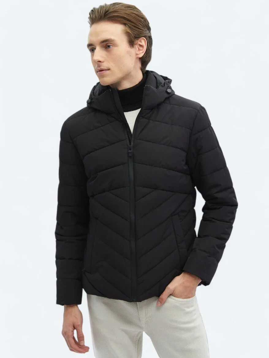 Black Weaving Coat - 3