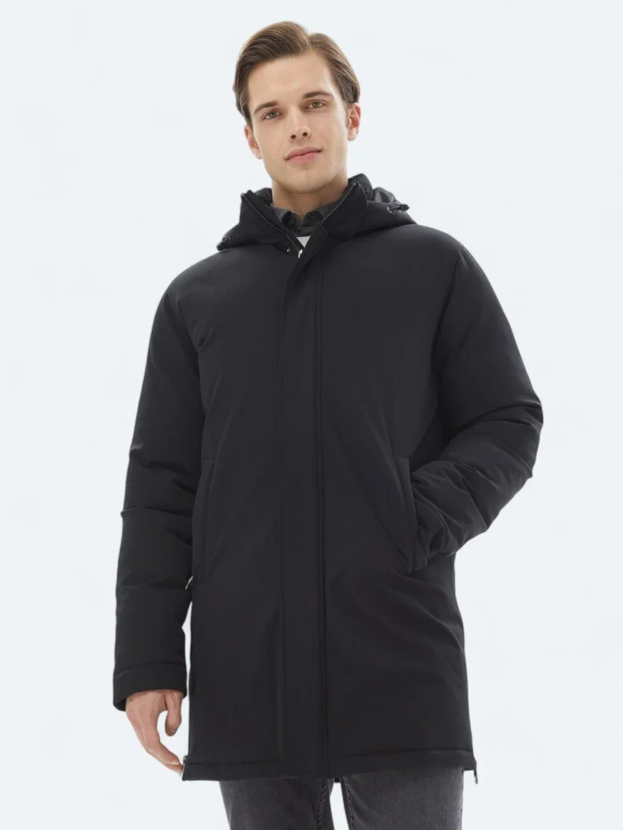 Black Weaving Coat - 1