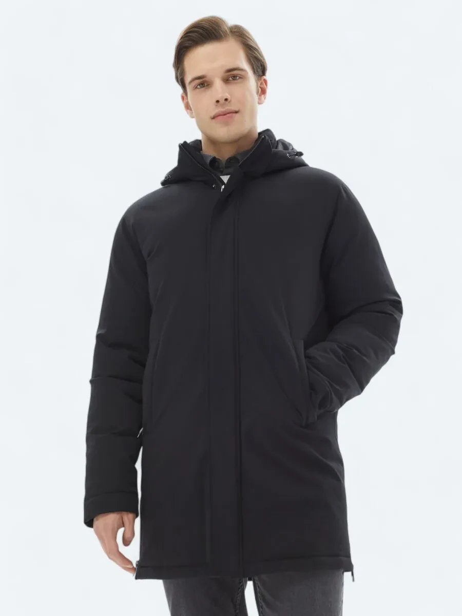 Black Weaving Coat - 1