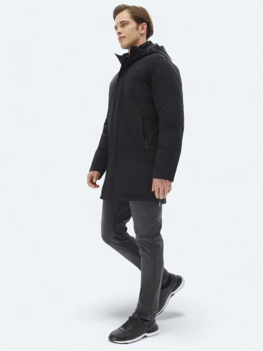Black Weaving Coat - 2