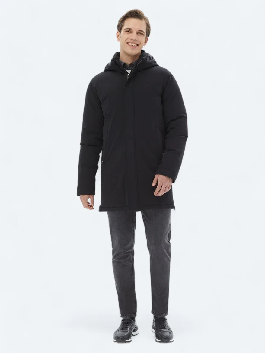 Black Weaving Coat - 3