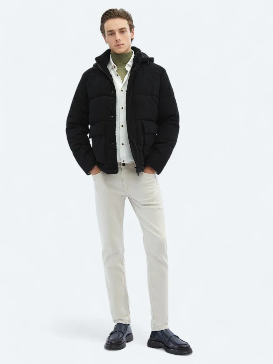Black Weaving Coat - 2