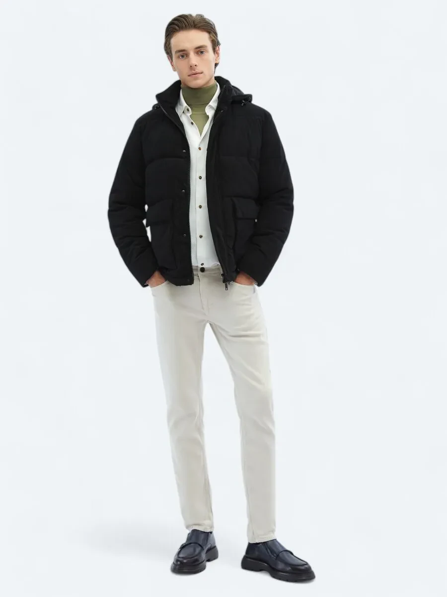 Black Weaving Coat - 2