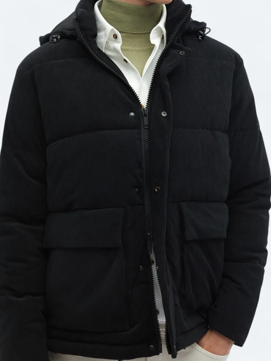 Black Weaving Coat - 4