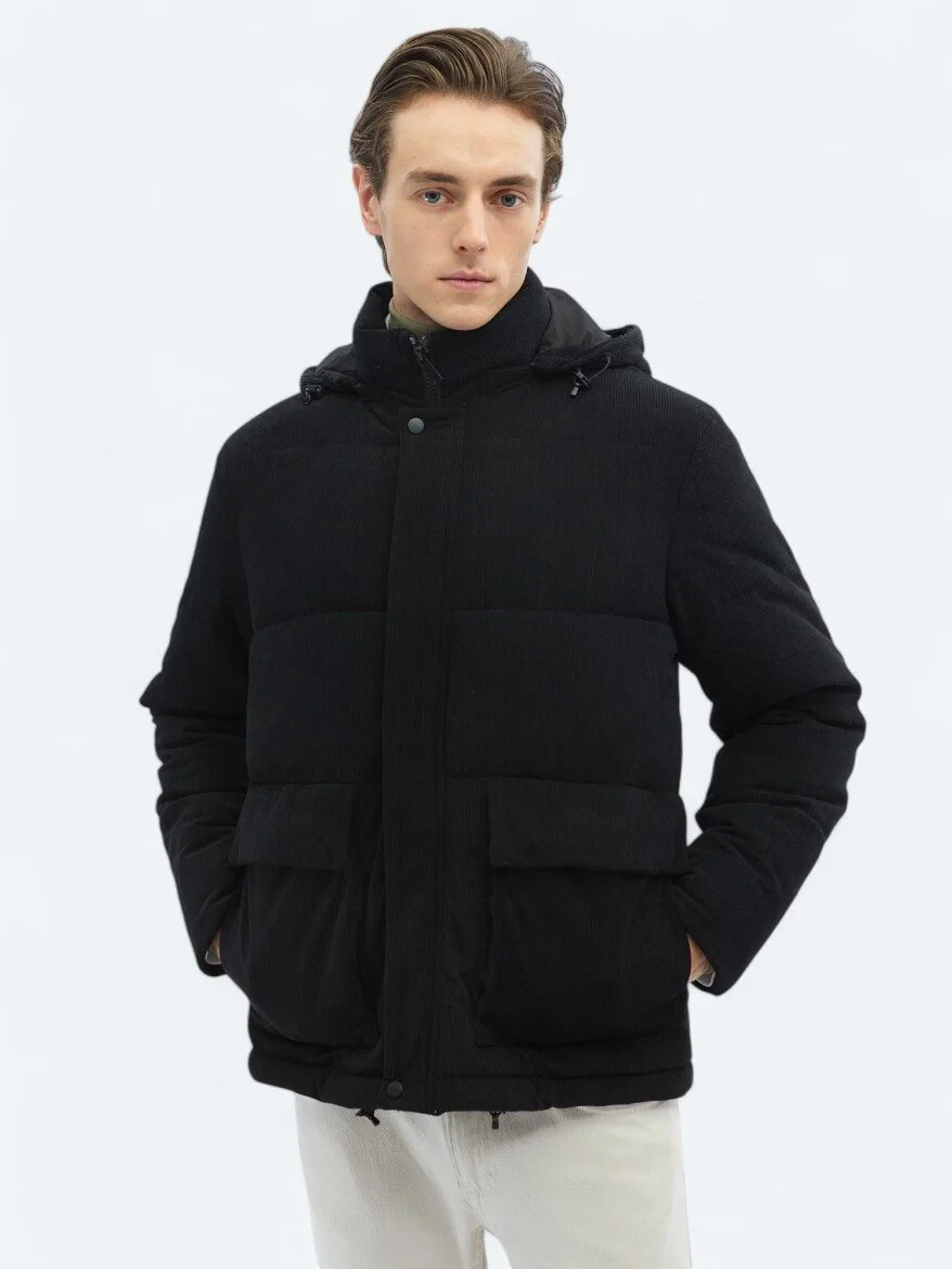 Black Weaving Coat - 5