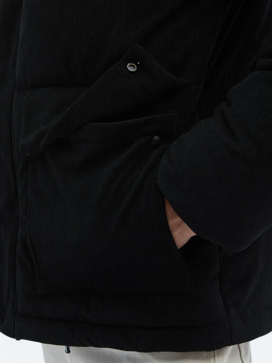Black Weaving Coat - 9