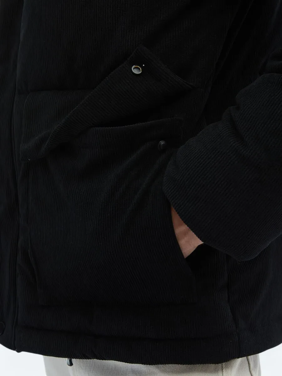 Black Weaving Coat - 9