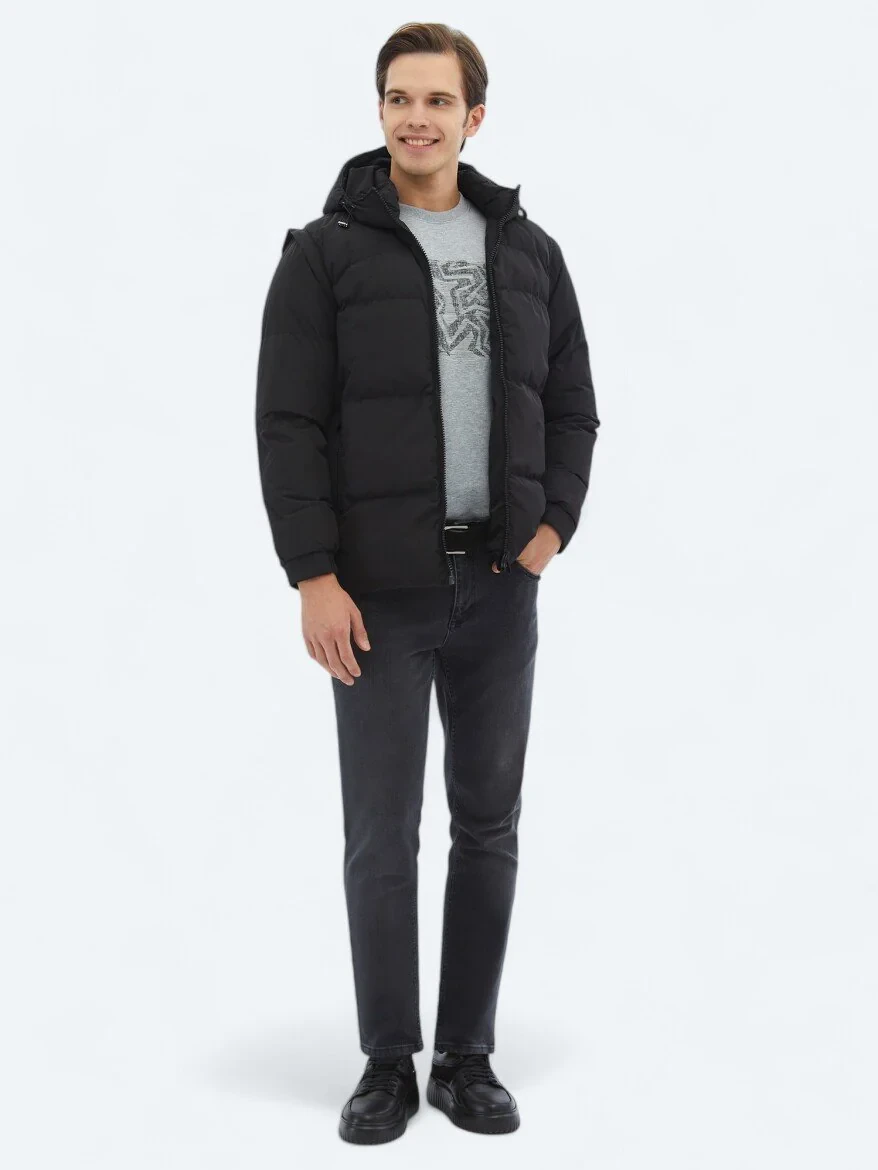 Black Weaving Coat - 2