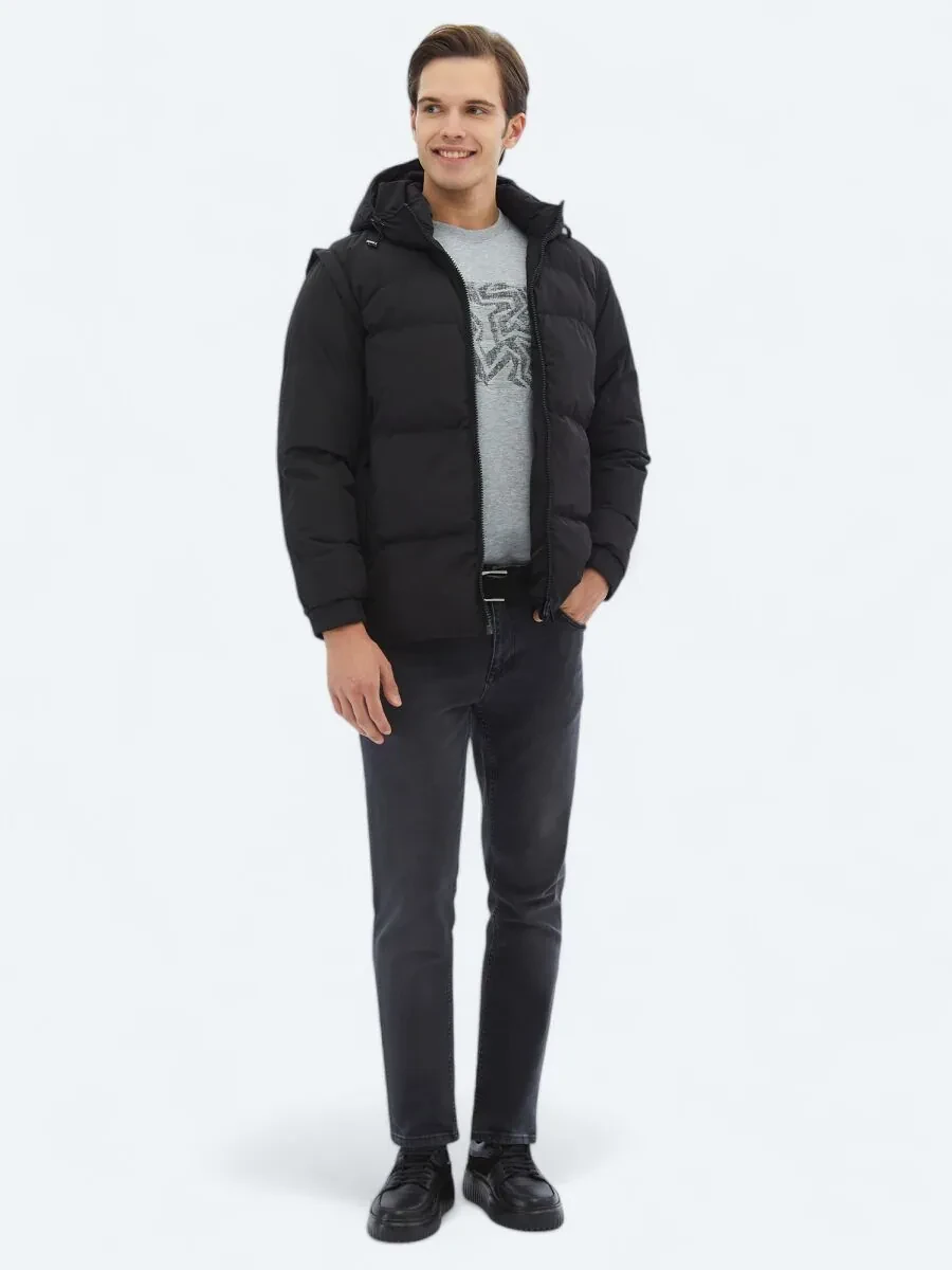 Black Weaving Coat - 2