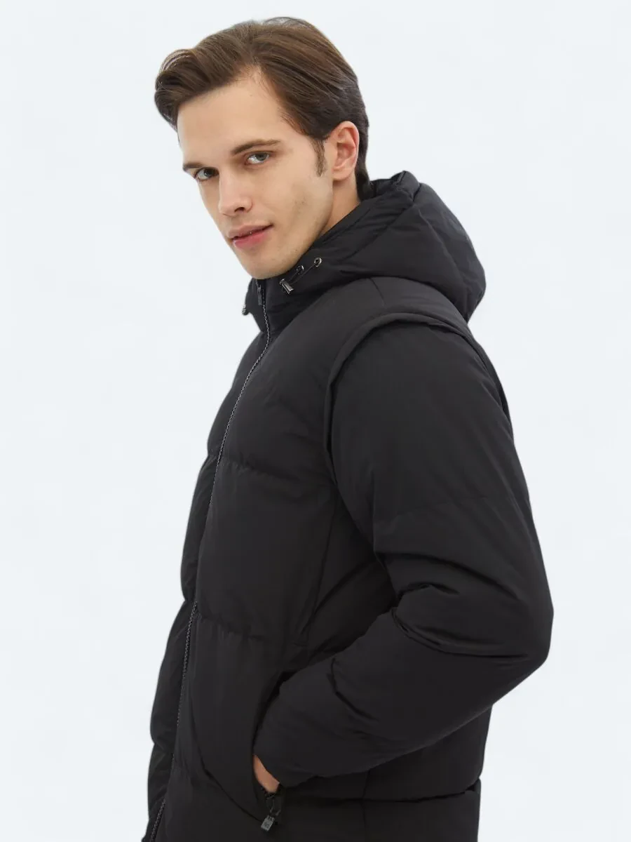 Black Weaving Coat - 4