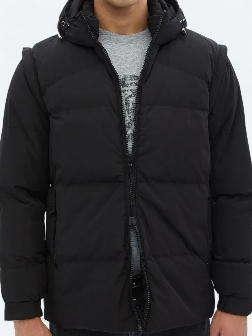 Black Weaving Coat - 6