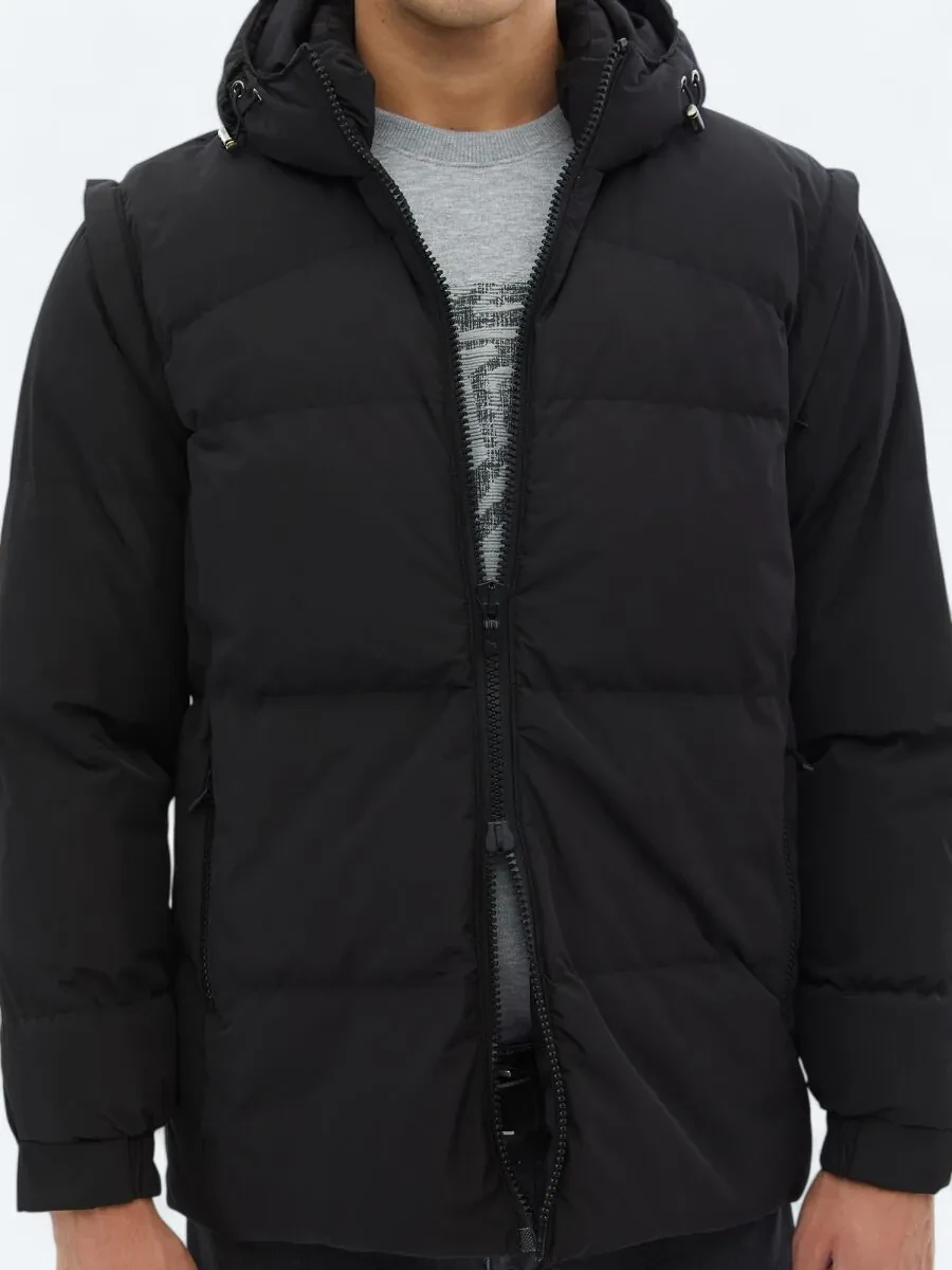 Black Weaving Coat - 6