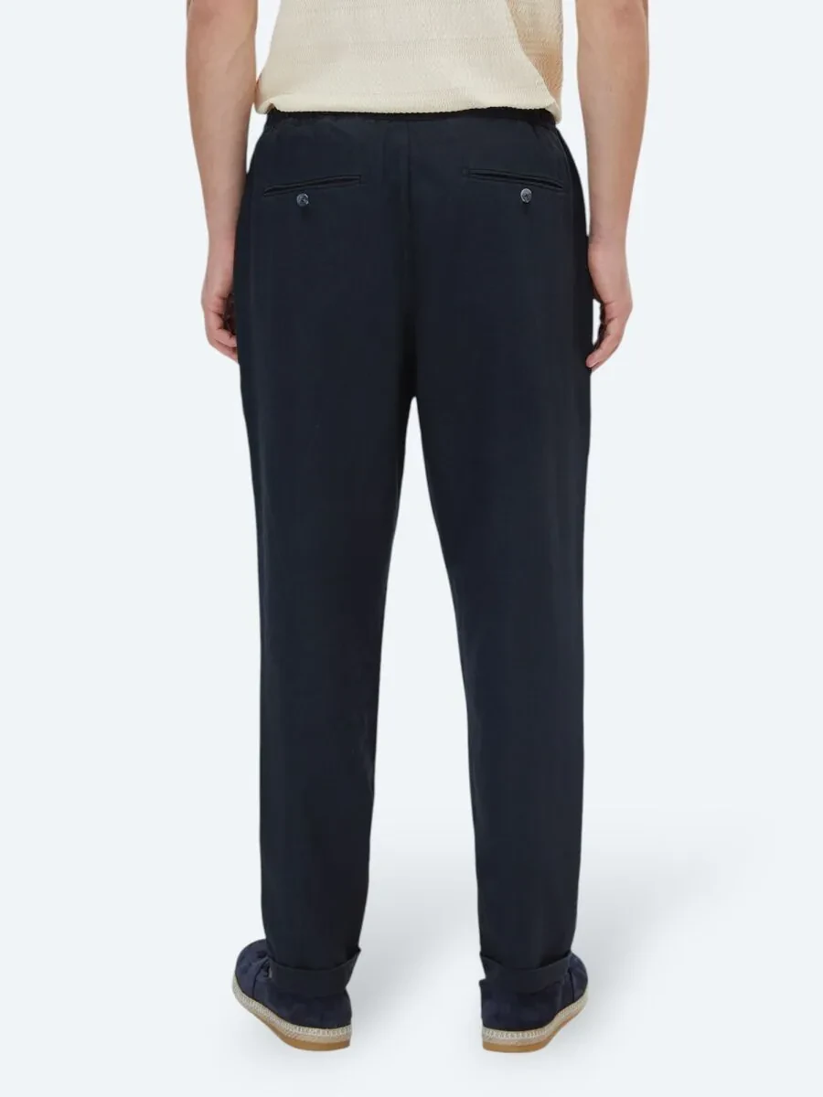 Black Weaving Jogging Fit Casual Trousers - 4