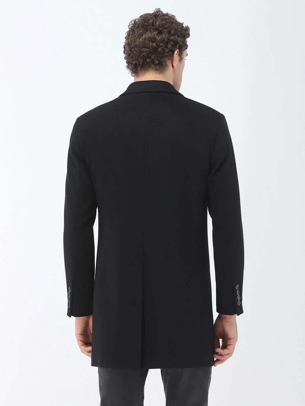 Black Weaving Overcoat - 5